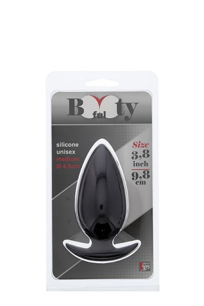 Чёрная анальная пробка BOOTYFUL ANAL PLUG MEDIUM BLACK - 9,8 см. Чёрная анальная пробка BOOTYFUL ANAL PLUG MEDIUM BLACK - 9,8 см.