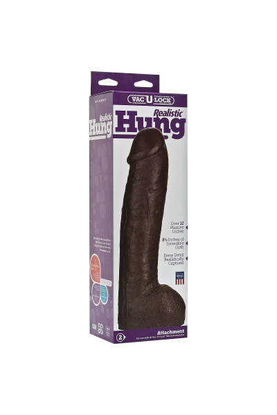 Большая насадка для трусиков Vac-U-Lock Realistic Hung - 31,7 см. Большая насадка для трусиков Vac-U-Lock Realistic Hung - 31,7 см.