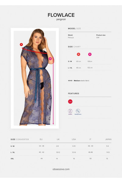 Роскошный кружевной пеньюар Flowlace Роскошный кружевной пеньюар Flowlace