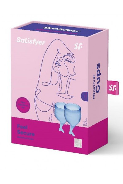 Набор синих менструальных чаш Feel secure Menstrual Cup Набор синих менструальных чаш Feel secure Menstrual Cup