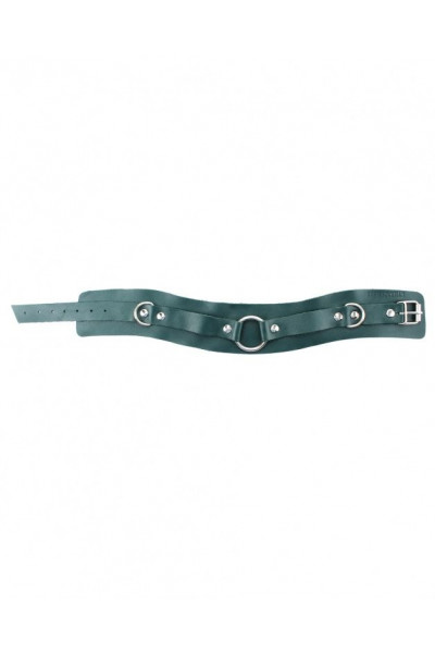 Изумрудный широкий ошейник с кольцом Collar Emerald Изумрудный широкий ошейник с кольцом Collar Emerald
