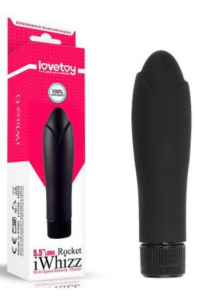 Черный мини-вибратор iWhizz Rocket - 13,5 см. Черный мини-вибратор iWhizz Rocket - 13,5 см.