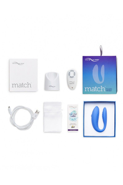 Голубой вибромассажер для пар We-Vibe Match Голубой вибромассажер для пар We-Vibe Match