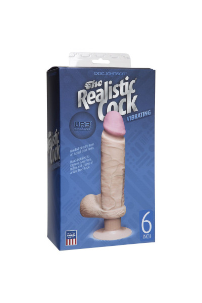 Вибромассажер-реалистик на присоске The Realistic Cock ULTRASKYN Vibrating 6”- 21,6 см. Вибромассажер-реалистик на присоске The Realistic Cock ULTRASKYN Vibrating 6”- 21,6 см.