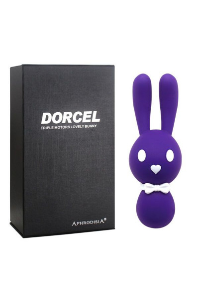 Фиолетовый вибростимулятор-зайчик Dorcel - 16 см.