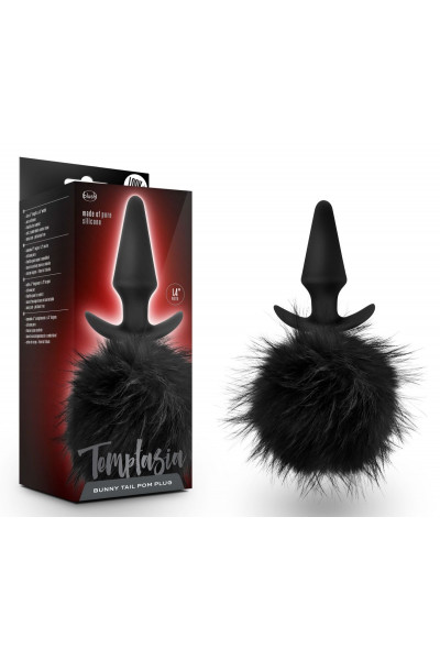 Силиконовая анальная пробка с чёрным заячьим хвостом Bunny Tail Pom Plug - 12,7 см. Силиконовая анальная пробка с чёрным заячьим хвостом Bunny Tail Pom Plug - 12,7 см.