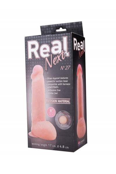 Реалистичный фаллоимитатор на присоске REAL Next № 27 - 23 см. Реалистичный фаллоимитатор на присоске REAL Next № 27 - 23 см.