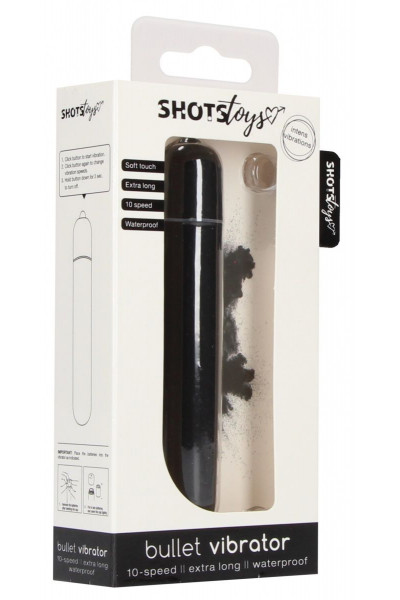 Черная вибропуля Bullet Vibrator Extra Long - 10,5 см. Черная вибропуля Bullet Vibrator Extra Long - 10,5 см.