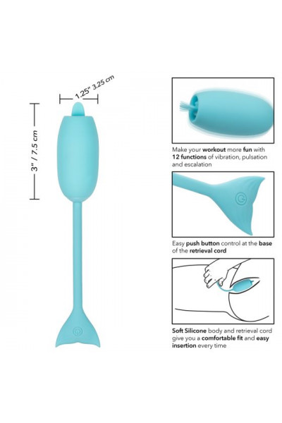 Голубой вибромассажер-яйцо Rechargeable Kegel Teaser Голубой вибромассажер-яйцо Rechargeable Kegel Teaser