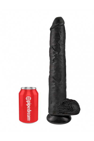 Чёрный фаллоимитатор-гигант 14 Cock with Balls - 37,5 см. Чёрный фаллоимитатор-гигант 14 Cock with Balls - 37,5 см.
