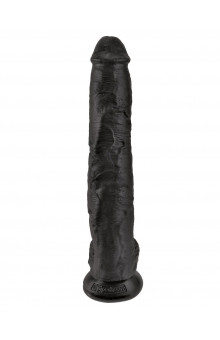 Чёрный фаллоимитатор-гигант 14 Cock with Balls - 37,5 см.