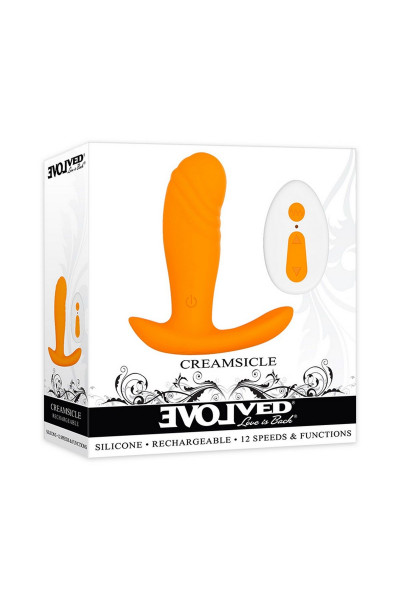 Оранжевая анальная вибропробка Creamsicle - 8,7 см. Оранжевая анальная вибропробка Creamsicle - 8,7 см.