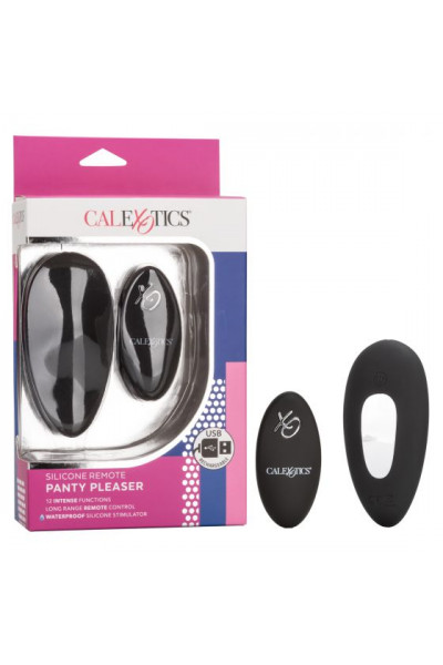 Черный вибровкладыш в трусики с пультом ДУ Silicone Remote Panty Pleaser Черный вибровкладыш в трусики с пультом ДУ Silicone Remote Panty Pleaser