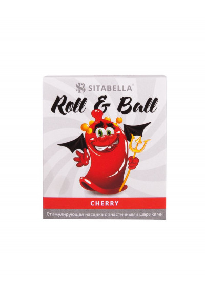 Стимулирующий презерватив-насадка Roll Ball Cherry Стимулирующий презерватив-насадка Roll Ball Cherry