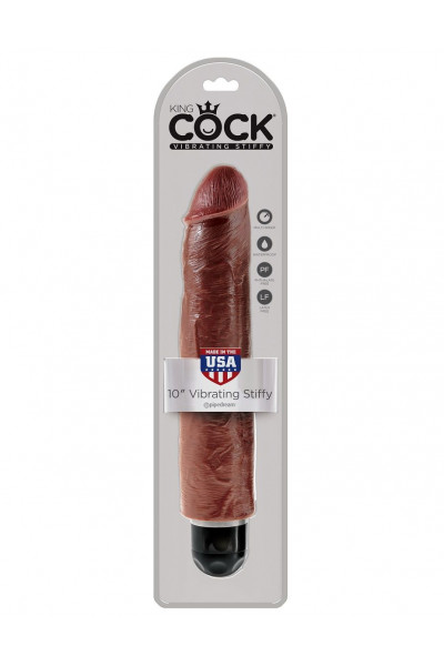 Коричневый вибратор-реалистик 10 Vibrating Stiffy - 30,5 см. Коричневый вибратор-реалистик 10 Vibrating Stiffy - 30,5 см.