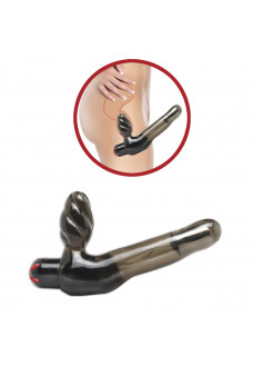Безремневой страпон с вагинальной пробкой и вибратором Vibrating Strapless Strap-On - 18 см.