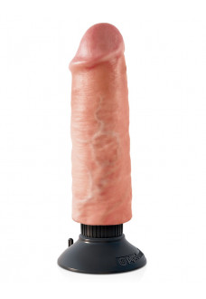 Вибромассажер-реалистик 6 Vibrating Cock - 17,8 см.