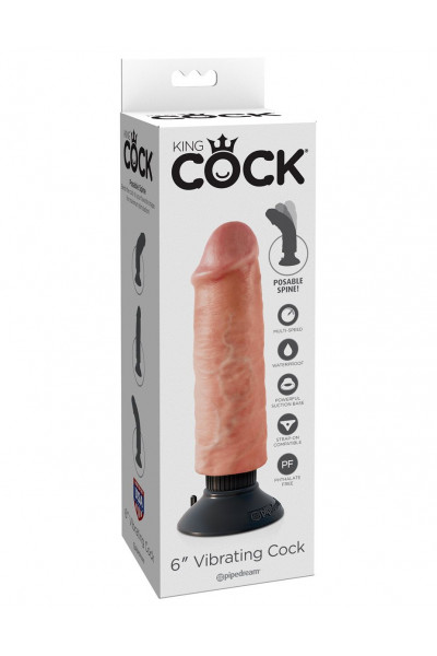 Вибромассажер-реалистик 6 Vibrating Cock - 17,8 см. Вибромассажер-реалистик 6 Vibrating Cock - 17,8 см.