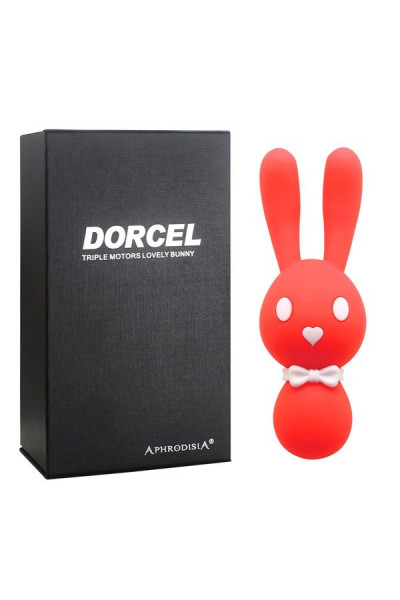 Оранжевый вибростимулятор-зайчик Dorcel - 16 см. Оранжевый вибростимулятор-зайчик Dorcel - 16 см.