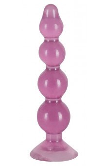 Фиолетовый анальный стимулятор-ёлочка Anal Beads - 13 см.
