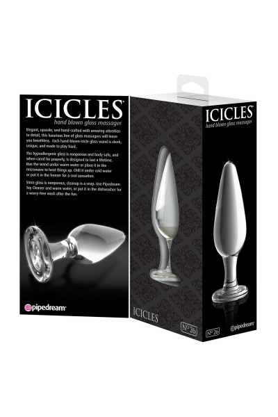 Стеклянный анальный стимулятор Icicles №26 - 11,8 см. Стеклянный анальный стимулятор Icicles №26 - 11,8 см.