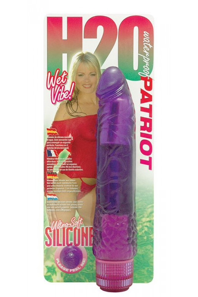 Водонепроницаемый фиолетовый вибромассажер H2O PATRIOT WATERPROOF VIBRATOR - 19 см. Водонепроницаемый фиолетовый вибромассажер H2O PATRIOT WATERPROOF VIBRATOR - 19 см.