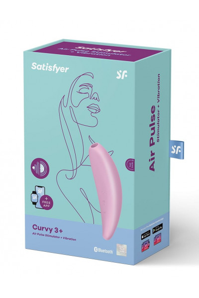 Розовый вакуум-волновой стимулятор Satisfyer Curvy 3+ Розовый вакуум-волновой стимулятор Satisfyer Curvy 3+