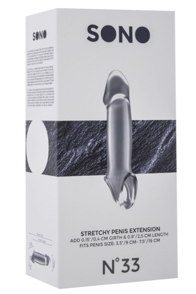 Прозрачная насадка с подхватом Stretchy Penis Extension No.33 Прозрачная насадка с подхватом Stretchy Penis Extension No.33