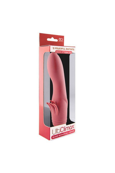 Розовый вибратор с усиками ULTI CLIMAX RECHARGEABLE VIBRATOR - 17 см. Розовый вибратор с усиками ULTI CLIMAX RECHARGEABLE VIBRATOR - 17 см.