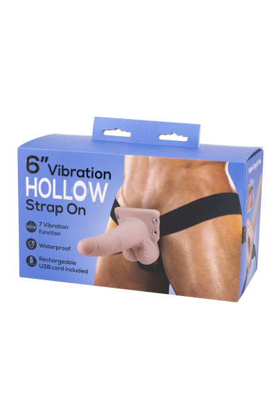 Полый страпон с вибрацией 6″ Vibration Hollow Strap-on - 17 см. Полый страпон с вибрацией 6″ Vibration Hollow Strap-on - 17 см.