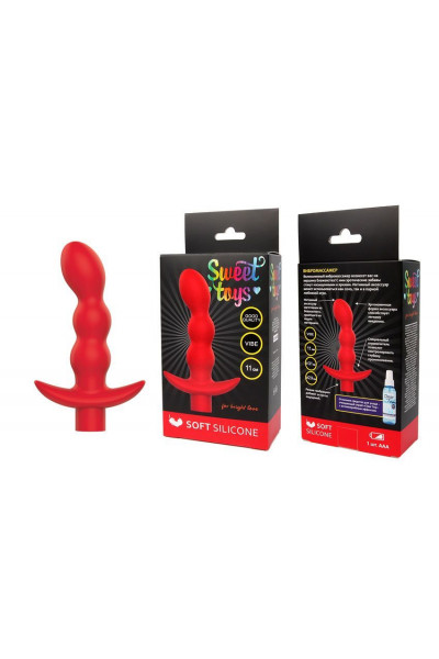 Красный вибратор Sweet Toys - 11 см. Красный вибратор Sweet Toys - 11 см.