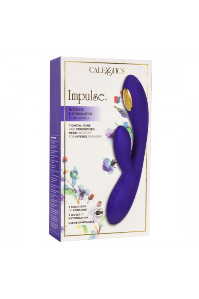 Фиолетовый вибратор с функцией электростимуляции Intimate E-Stimulator Dual Wand - 21,5 см. Фиолетовый вибратор с функцией электростимуляции Intimate E-Stimulator Dual Wand - 21,5 см.