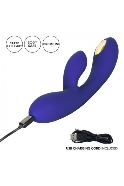 Фиолетовый вибратор с функцией электростимуляции Intimate E-Stimulator Dual Wand - 21,5 см. Фиолетовый вибратор с функцией электростимуляции Intimate E-Stimulator Dual Wand - 21,5 см.