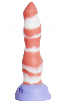 Красно-белый фаллоимитатор Лис Large - 26 см.