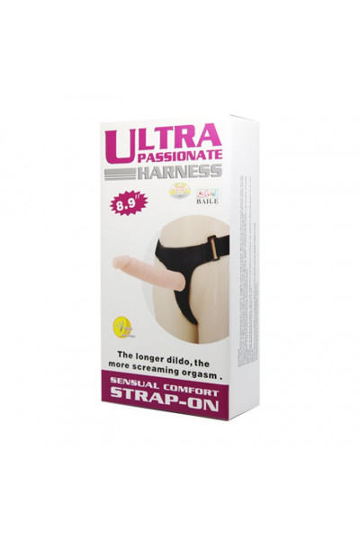 Гибкий фаллоимитатор-реалистик на трусиках Ultra Passionate Harness - 21,5 см. Гибкий фаллоимитатор-реалистик на трусиках Ultra Passionate Harness - 21,5 см.