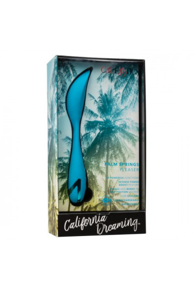 Голубой гнущийся вибратор Palm Springs Pleaser с функцией Power Boost - 15,25 см. Голубой гнущийся вибратор Palm Springs Pleaser с функцией Power Boost - 15,25 см.