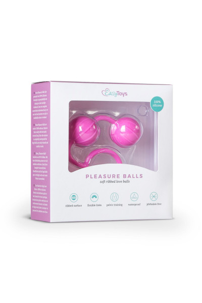 Розовые вагинальные шарики с ребрышками Roze Love Balls Розовые вагинальные шарики с ребрышками Roze Love Balls