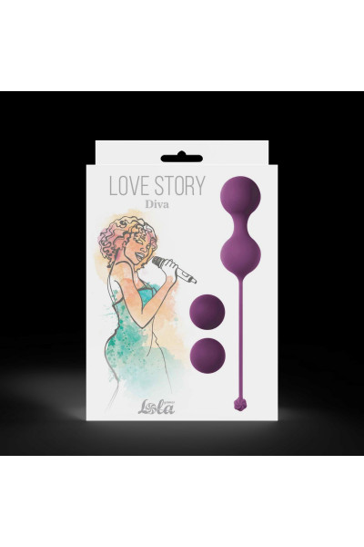 Набор фиолетовых вагинальных шариков Love Story Diva Набор фиолетовых вагинальных шариков Love Story Diva