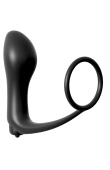 Анальная пробка с вибрацией с эрекционным кольцом Ass-Gasm Cockring Vibrating Plug