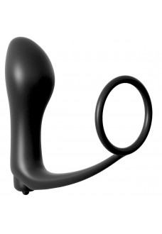 Анальная пробка с вибрацией с эрекционным кольцом Ass-Gasm Cockring Vibrating Plug