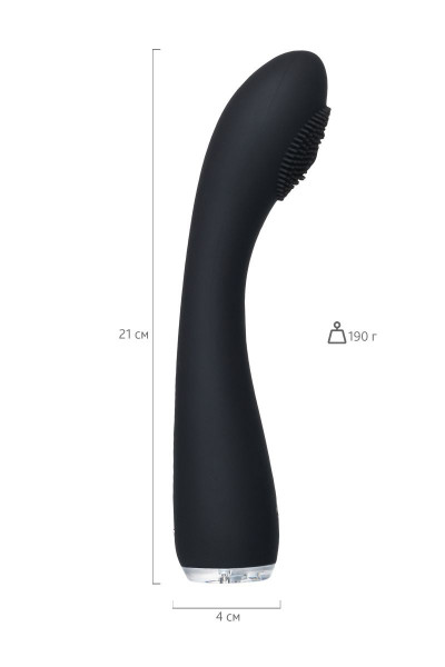 Черный вбратор PPP SHIO-PRO - 21 см. Черный вбратор PPP SHIO-PRO - 21 см.