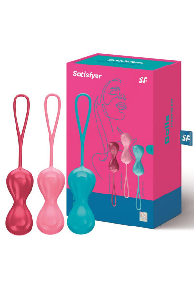 Набор из трёх двойных вагинальных шариков Satisfyer Power Balls Набор из трёх двойных вагинальных шариков Satisfyer Power Balls