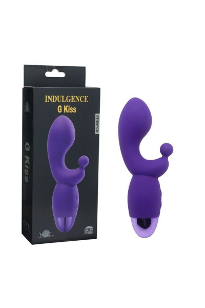 Фиолетовый вибратор INDULGENCE Rechargeable G Kiss - 16,5 см. Фиолетовый вибратор INDULGENCE Rechargeable G Kiss - 16,5 см.