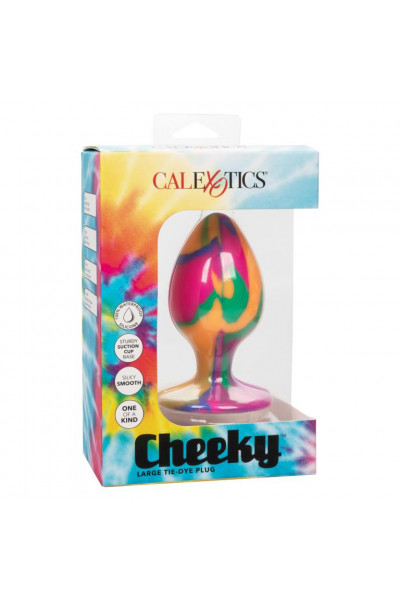 Яркая анальная пробка Cheeky Large Tie-Dye Plug - 9 см. Яркая анальная пробка Cheeky Large Tie-Dye Plug - 9 см.