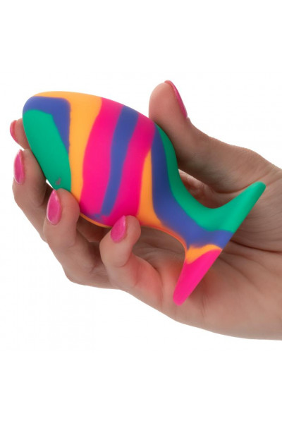 Яркая анальная пробка Cheeky Large Tie-Dye Plug - 9 см. Яркая анальная пробка Cheeky Large Tie-Dye Plug - 9 см.