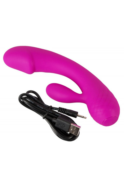 Лиловый вибратор-кролик Super Soft Silicone Rabbit Vibrator - 17,7 см. Лиловый вибратор-кролик Super Soft Silicone Rabbit Vibrator - 17,7 см.