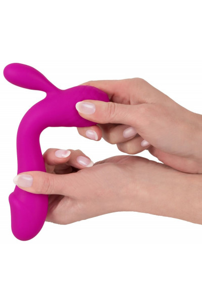 Лиловый вибратор-кролик Super Soft Silicone Rabbit Vibrator - 17,7 см. Лиловый вибратор-кролик Super Soft Silicone Rabbit Vibrator - 17,7 см.