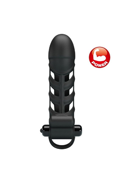 Черная насадка на пенис с вибропулей Penis Sleeve II - 18,8 см. Черная насадка на пенис с вибропулей Penis Sleeve II - 18,8 см.