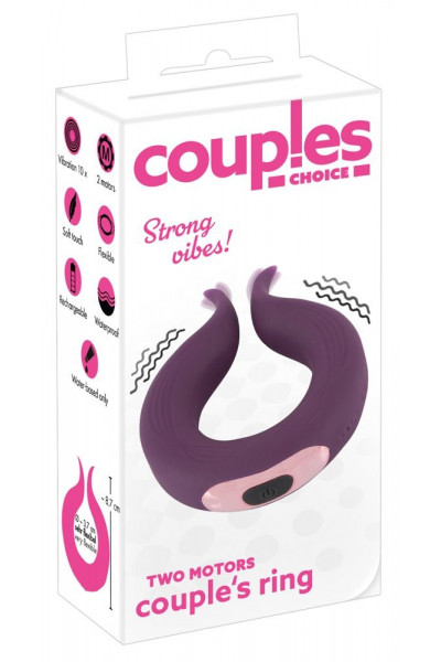 Вибратор для пар Two Motors Couple’s Ring в форме кольца Вибратор для пар Two Motors Couple’s Ring в форме кольца