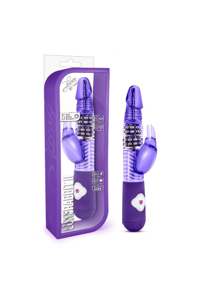 Фиолетовый вибратор с клиторальной стимуляцией Luxe Rabbit 2 - 26 см. Фиолетовый вибратор с клиторальной стимуляцией Luxe Rabbit 2 - 26 см.